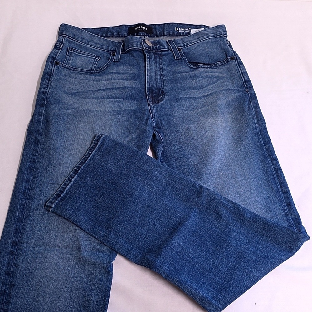 Big Star Jeans Mens 32S Blue Division Modern Straight Leg Stretch Denim